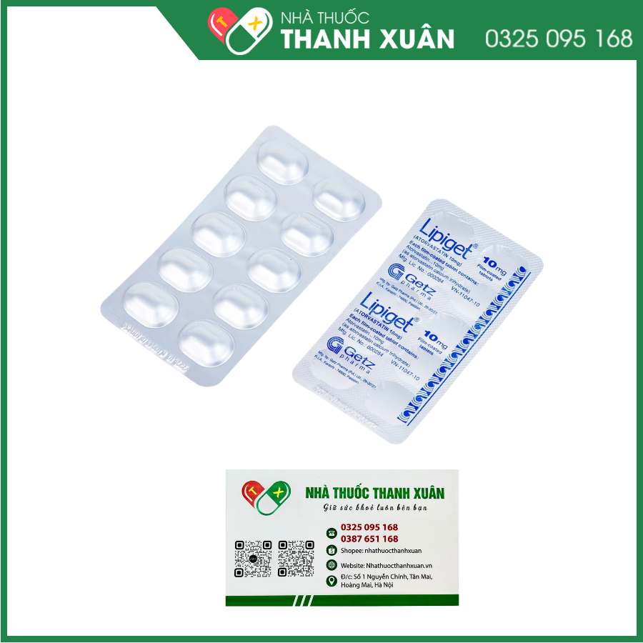 Lipiget 10mg trị rối loạn mỡ máu